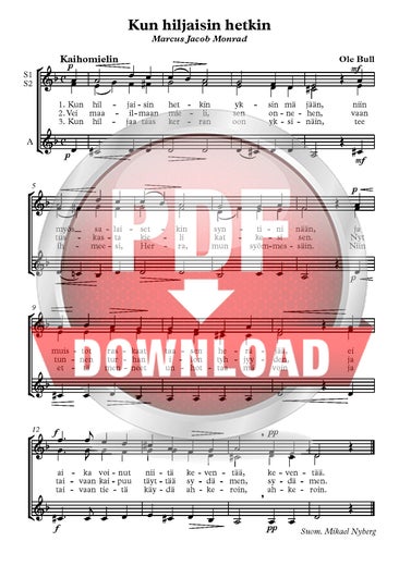 Bull, Ole: Kun hiljaisin hetkin (Diskantchor)