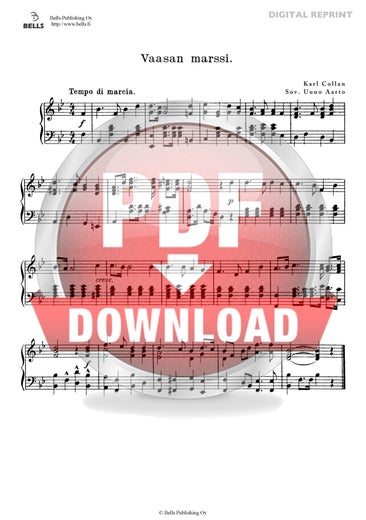 Collan, Karl (Arr. Uuno Aarto): Vasa marsch (Klavier)