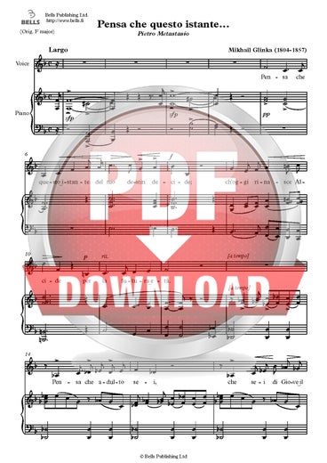 Glinka, Michail: Pensa che questo istante