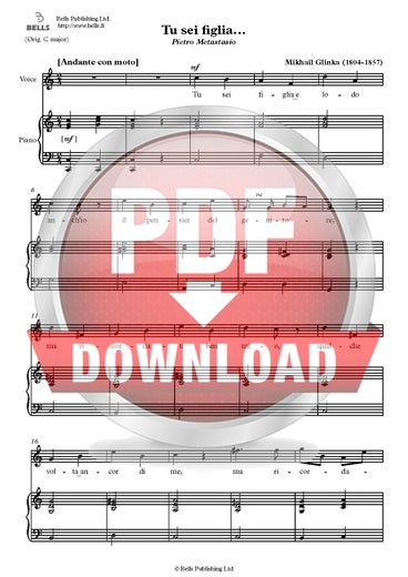 Glinka, Michail: Tu sei figlia