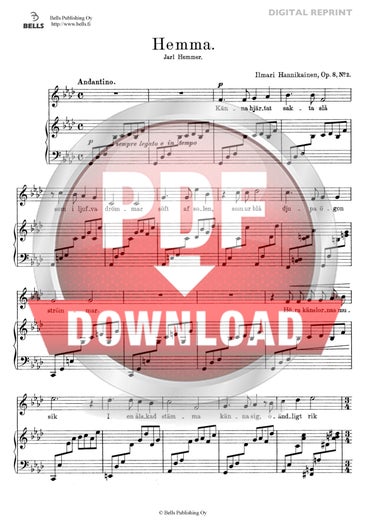 Hannikainen, Ilmari: Hemma, Op. 8 Nr. 2