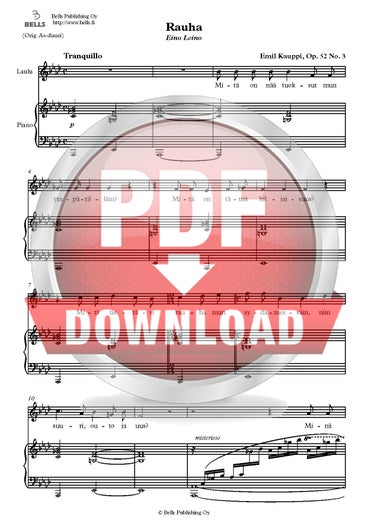 Kauppi, Emil: Rauha, Op. 52 Nr. 3