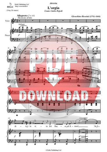 Rossini, Gioachino: L'orgia