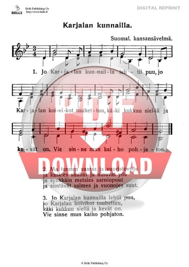 Trad. (Arr.): Karjalan kunnailla (Kinderchor)