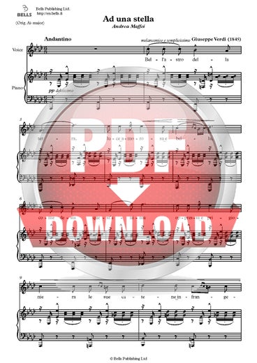 Verdi, Giuseppe: Ad una stella