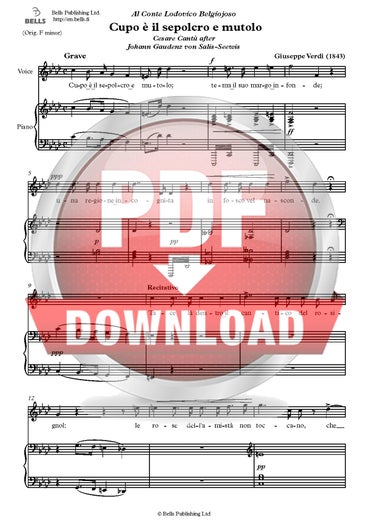 Verdi, Giuseppe: Cupo &egrave; il sepolcro e mutolo