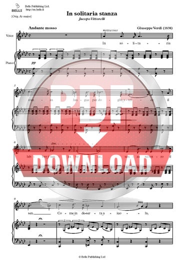 Verdi, Giuseppe: In solitaria stanza