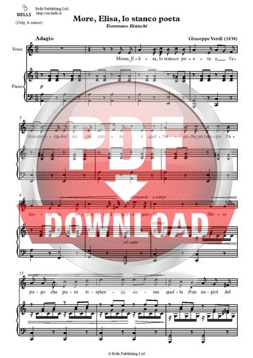 Verdi, Giuseppe: More, Elisa, lo stanco poeta