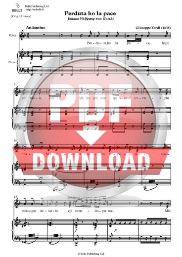 Verdi, Giuseppe: Perduta ho la pace