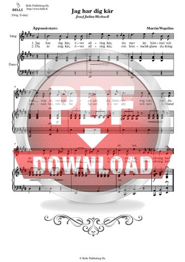 Wegelius, Martin: Jag har dig k&auml;r